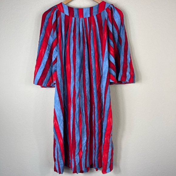 Tuckernuck Pomander Place Painterly Stripe Flutter Sleeve Finley Dress Size 2X - Picture 3 of 8